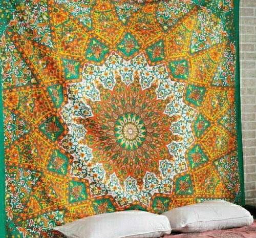 Indischer mandala wandteppich - indischer,
