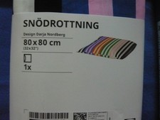 IKEA SNÖDROTTNING 2x Kopfkissenbezug 80x80 cm bunt-Neu!!!