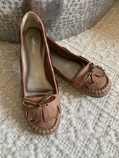 Bullboxer Ballerinas Boots-Schuhe 39 echt Leder mIu Mokassin pReTtY beige braun