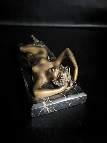 Akt bronzefigur jugendstil art - bronzefigur,