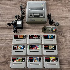 Super Nintendo SNES Konsole 1 One Chip + Controller + 9 Spiele *TOP ZUSTAND*