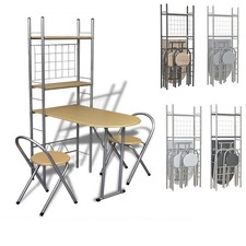 3-tlg. Küchentisch mit Stühle Hocker Küchenbar Frühstückstheke Stehtisch Set 