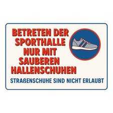 Verbotsschild Sporthalle