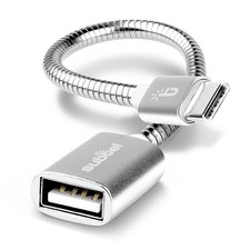 USB OTG Kabel für Oppo Reno 4 5G A72 A73 5G OTG Adapter USB C silber Aluminium