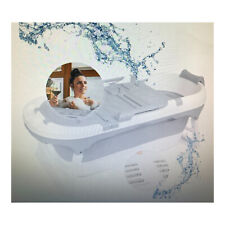 Balneo Vital® Faltbare mobile Badewanne XL mit Badewannenablage & Massagerollen