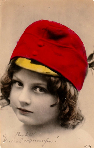 Hanau 1906 mädchen mit - ak,