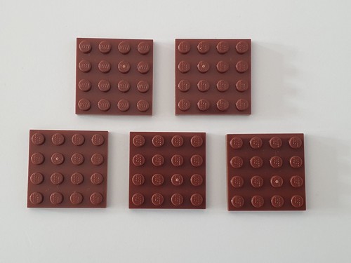 Lego platten 4x4 reddish - lego,