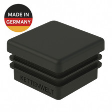 Lamellenstopfen schwarz für Vierkantrohr Quadrat Ø 10bis100 mm Rohrstopfen Kappe