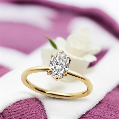 14k gelbgold ring lab created - lab,