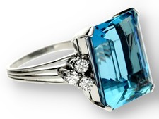 Aquamarin Brillant Ring Damen