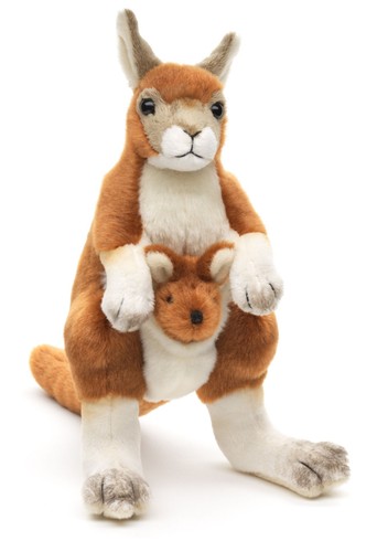 Kuscheltier känguru mit baby - kuscheltier,