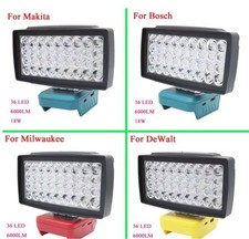 SCHEINWERFER 36 LED Arbeitslampe für Makita DeWalt Akkus Bosch Milwaukee Strahler