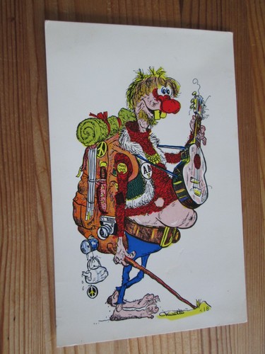 Comic postkarte reisender - comic,