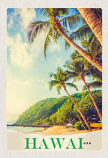 Blechschild Hawaii Palmen