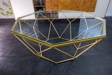 Couchtisch glas gold guido - couchtisch,