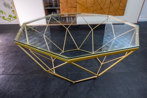 Couchtisch glas gold guido - gold,