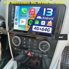 4+64GB Autoradio Android 15 GPS Navi RDS DAB+ Für Mercedes Benz ML350 W164 GL320