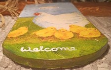 WELCOME? ALTER DACHZIEGEL BEMALT UND SERVIETTENTECHNIK 911gr TOLLES ENTREE ?