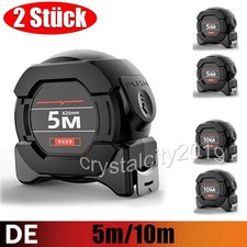2 Stk. Maßband Rollmaßband Messband Bandmaß Rollmeter mit Rücklauf 5m/10m*25mm