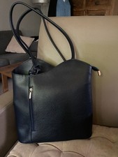 RUCKSACK-TASCHE - ECHT LEDER  -  FARBE BLAU