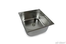 Edelstahl Spülbecken Camping Wohnmobil Spüle Waschbecken  Ablauf  354x325x150 mm