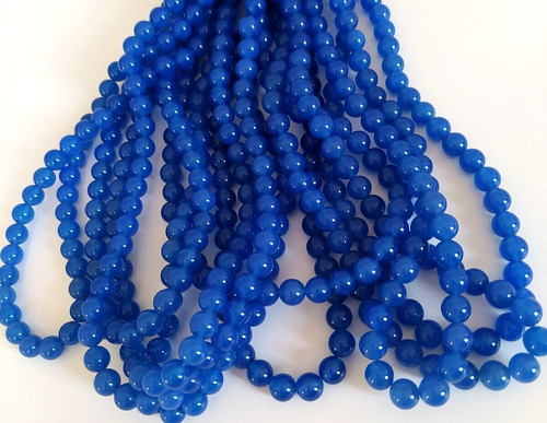 Runde blauer onyx achat perlen - blauer,