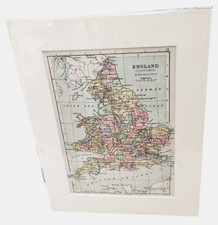 Original 1871 antike Karte von