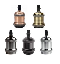 6x Lampenfassung E27E26 Vintage Lampensockel Metall Nostalgie Retro Leuchtmittel