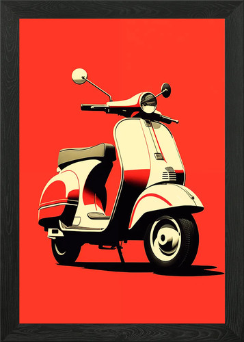 Vespa gerahmtes wandbild - vespa,