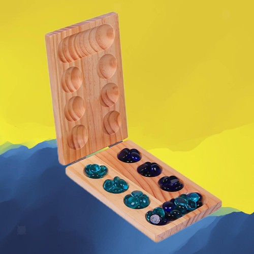 Brettspiel mancala aus holz - brettspiel,