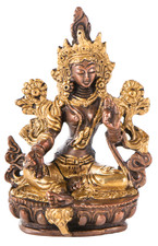 Grüne Tara 9,5 cm Messing 250