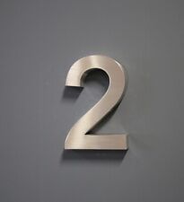 Hausnummer Premium Edelstahl in 3D Design Arial H20cmxT3cm V2A (Nr.2) 400012