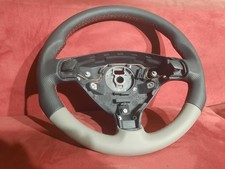 Lenkrad Opel Astra G Zafira A OPC Neu Bezogen Leder mit Multifunktion Roter Naht