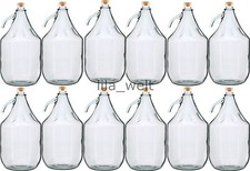 12 STÜCK Gärballon Flaschen Glasballon Weinballon Glas Ballon Glasflasche 5L NEU