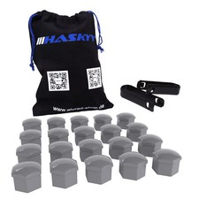 HASKYY 20x Radmutter-Radschrauben-Kappen-Abdeckungen SW19 SILBER