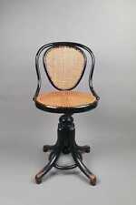 Antiker Thonet Schreibtischstuhl Wien Austria Bugholz mit Flechtkorb um 1900