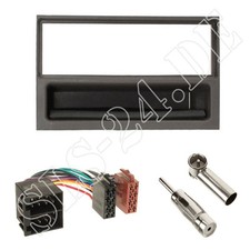 Autoradio 1-DIN Einbaurahmen Radioblende + ISO Adapter Saab 9.5 97-05 Einbauset