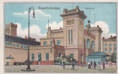 Saarbrücken bahnhof 1919 - bahnhof,,