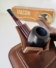 Falcon England Bruyereholz, Briar, Billiard glatt, rotbraun TOPF NEU Tabakpfeife