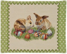 Platzdeckchen Ostern Gobelin Osterdekoration Tischset 35x43 Grün Made in Germany