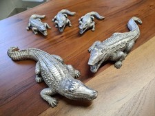 Krokodile Figuren 5 Stk. silber -Top-