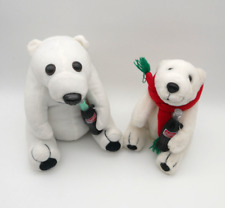 Coca Cola 2 Eisbären Plüschtier Colaflasche Plüschtier Stofftier Vintage