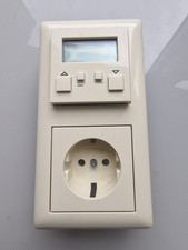 Gira Easy-Steuerung Rollladen cremeweiß glänzend System 55 mit Rahmen/Steckdose