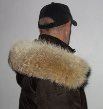 Kojote Pelz Kapuze Kragen XXL