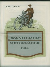 Wanderer Motorräder 1914 Motorrad Prospekt Reklame Chemnitz sales brochure RP