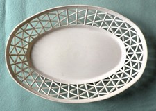 Brotkorb Plastik weiß oval - DDR