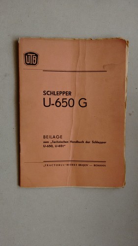 Beilage schlepper 650 - "schlepper, g