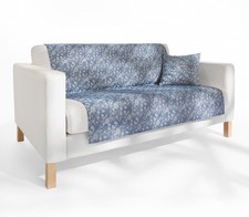 1er-Pack Sofaläufer für Zweisitzer Gr. 120x150cm Blau Weiß Wohnlichkeit Neu*