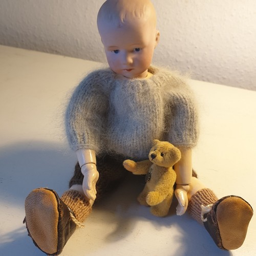 Heubach porzellan puppe junge - porzellan,