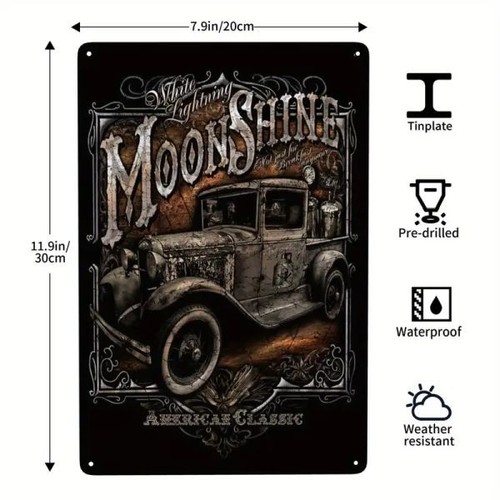 Blechschild oldtimer - blechschild,